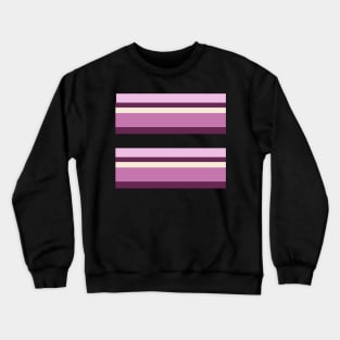 CHEERY MAUVE AND PINK COLOR THEME STRIPE PATTERN FOR SUMMER Crewneck Sweatshirt